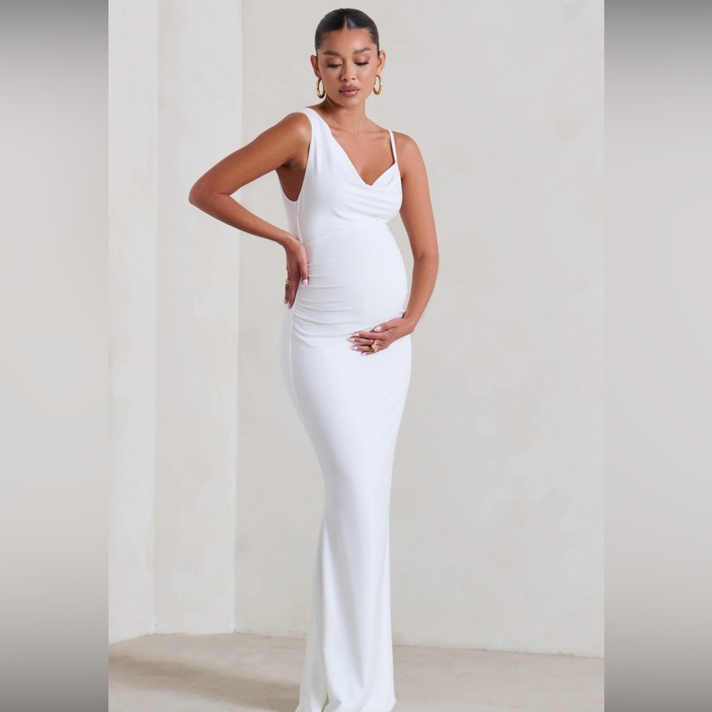 White Maternity Dress (Club L London)